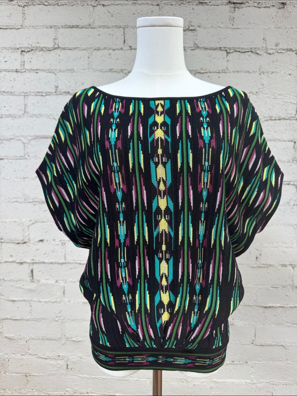 M Missoni Multicolor Aztec Knit Top Size 4 (estimated)